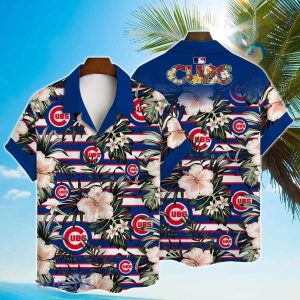 Summer Aloha MLB Chicago Cubs Hawaiian Shirt Hibiscus Flowers Pattern Unisex T-shirt, Sweatshirt, Hoodie, Long Sleeve Tee - T-Shirt, Sweatshirt, Hoodie