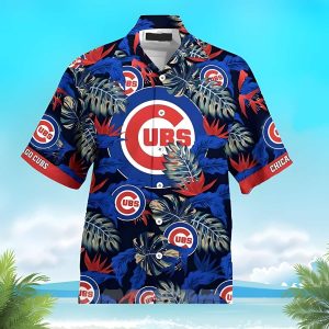 Summer Aloha MLB Chicago Cubs Palm Leaves Pattern Hawaiian Shirt - Cubs Hawaiian Shirt Unisex T-shirt, Sweatshirt, Hoodie, Long Sleeve Tee - T-Shirt, Sweatshirt, Hoodie