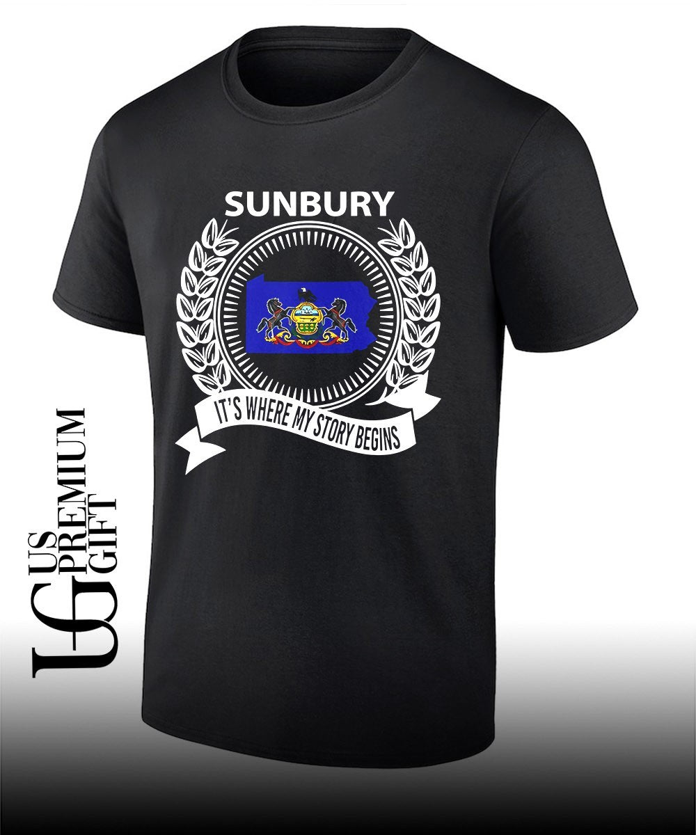 Sunbury Its Where My Story Begins State Map shirt Unisex T-shirt, Sweatshirt, Hoodie, Long Sleeve Tee - T-Shirt, Sweatshirt, Hoodie