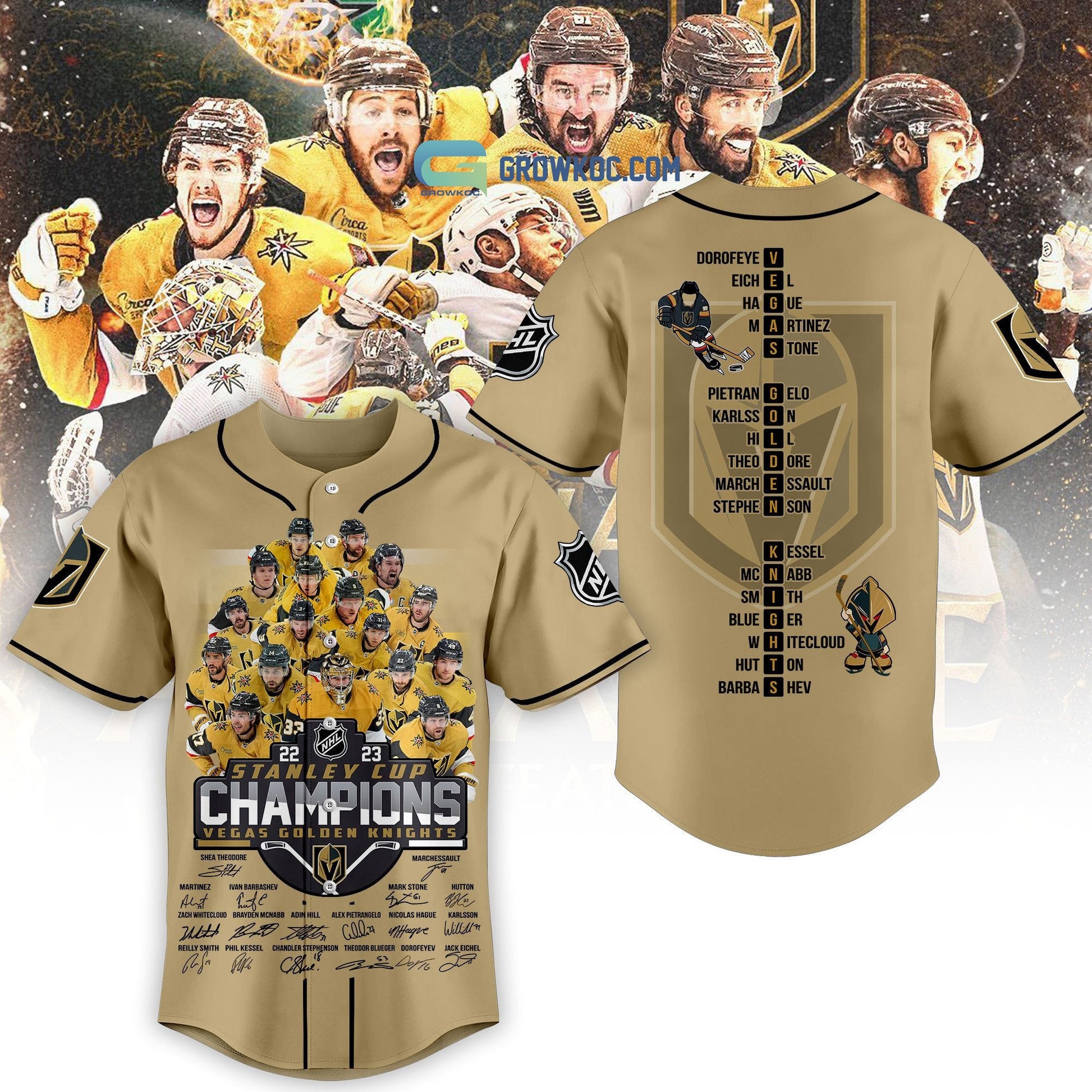 Super Team Vegas Golden Knights NHL Stanley Cup Champions 2023 Baseball Jersey Unisex T-shirt, Sweatshirt, Hoodie, Long Sleeve Tee - T-Shirt, Sweatshirt, Hoodie