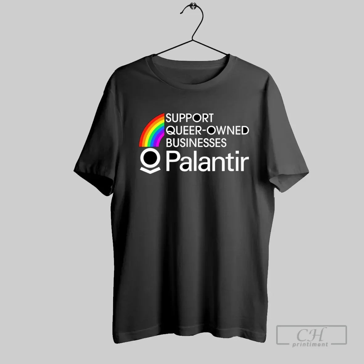 Support Queer Owned Businesses Palantir Rainbow T-Shirts, Hoodie, Sweatshirt - T-Shirt, Sweatshirt, Hoodie