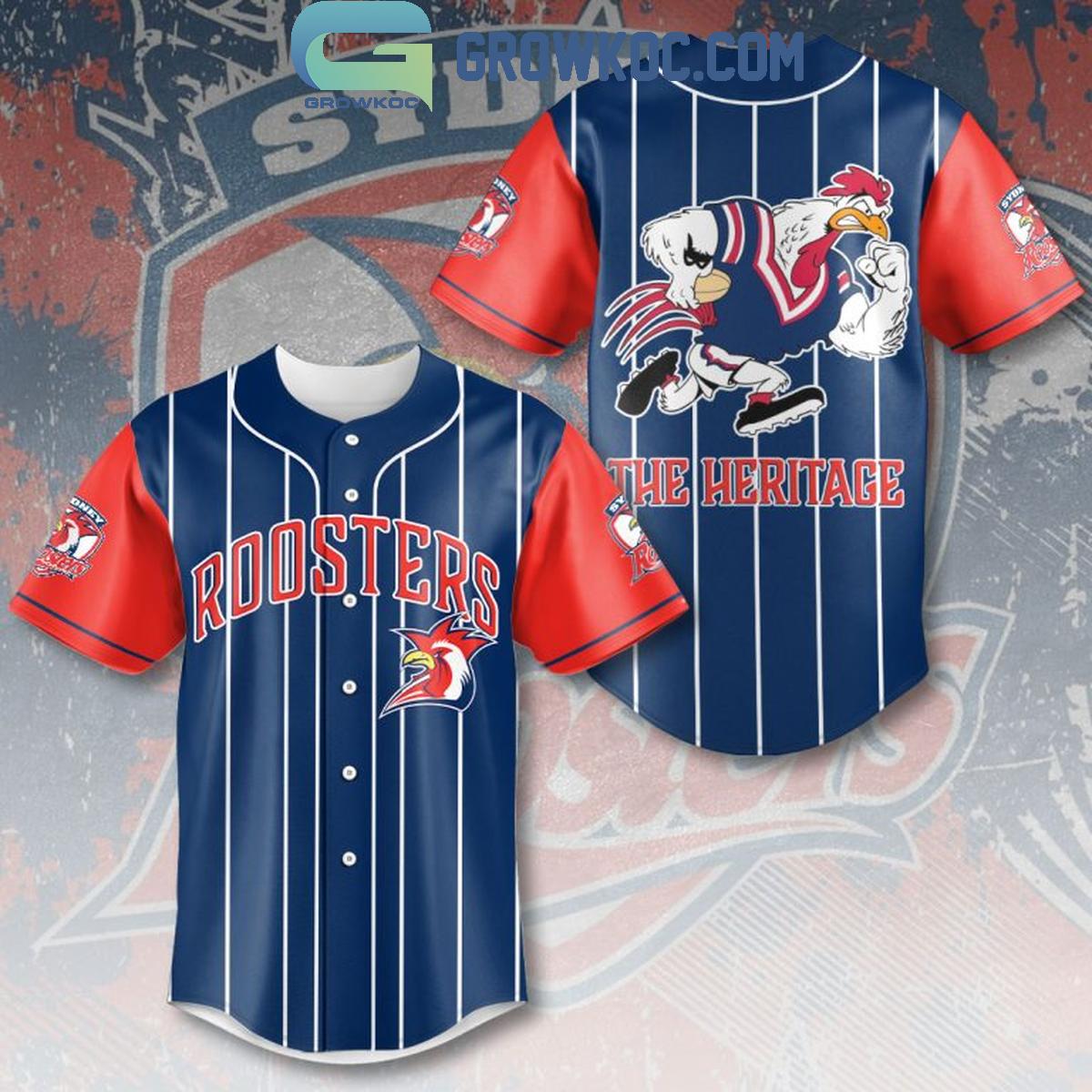 Sydney Roosters Since 1908 The Heritage 2024 Baseball Jersey Unisex T-shirt, Sweatshirt, Hoodie, Long Sleeve Tee - T-Shirt, Sweatshirt, Hoodie