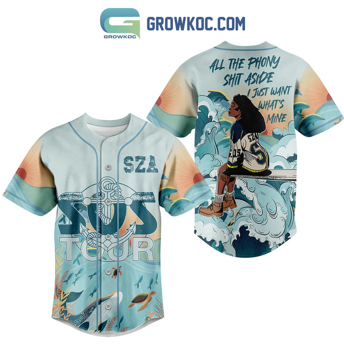Sza Sos Tour All The Phony Shit Aside I Just Want Whats Mine Baseball Jersey Unisex T-shirt, Sweatshirt, Hoodie, Long Sleeve Tee - T-Shirt, Sweatshirt, Hoodie