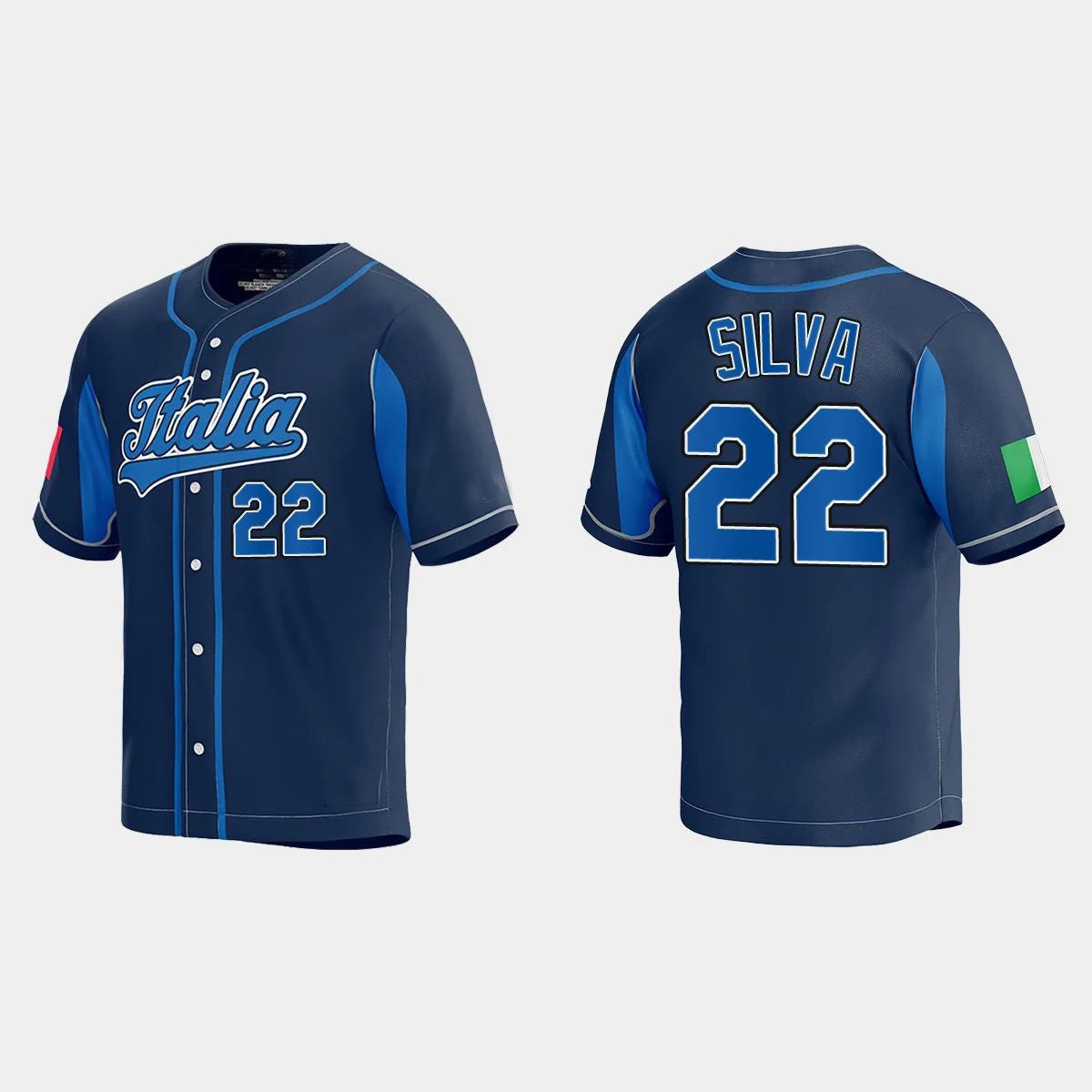 #22 TIAGO DA SILVA WORLD BASEBALL CLASSIC 2023 WORLD BASEBALL CLASSIC JERSEY ¨C NAVY Stitches Baseball Jerseys baseball jersey product view 1