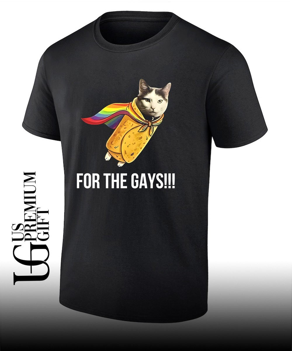 Taco Cat Pride Flag For The Gays shirt Unisex T-shirt, Sweatshirt, Hoodie, Long Sleeve Tee - T-Shirt, Sweatshirt, Hoodie