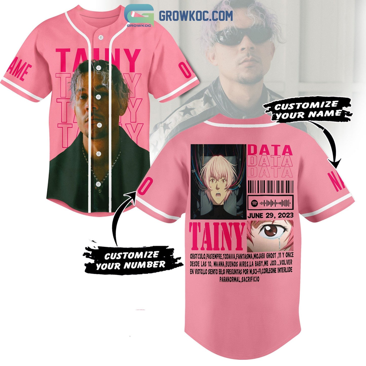 Tainy Data Personalized Baseball Jersey Unisex T-shirt, Sweatshirt, Hoodie, Long Sleeve Tee - T-Shirt, Sweatshirt, Hoodie