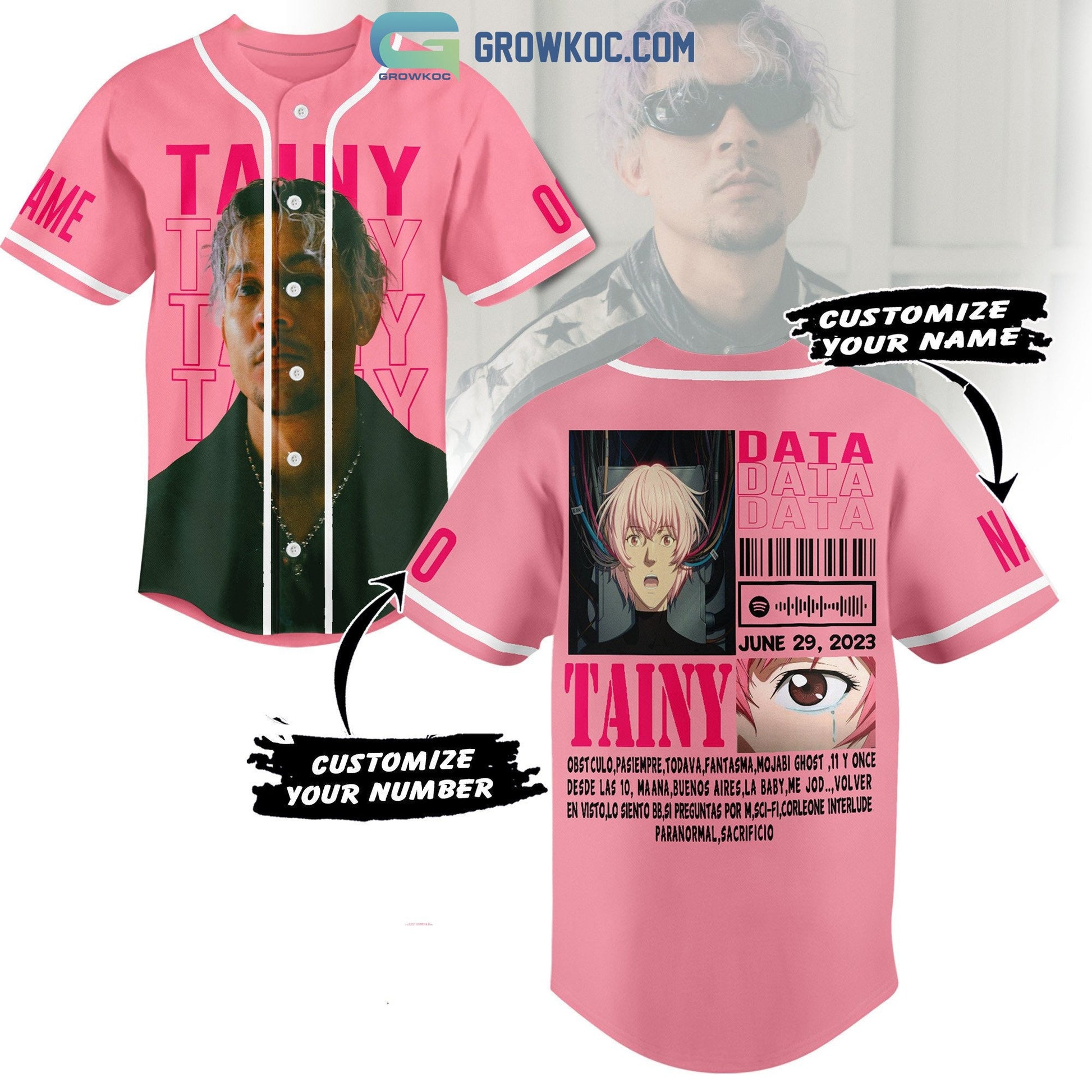 Tainy Data Personalized Baseball Jersey Unisex T-shirt, Sweatshirt, Hoodie, Long Sleeve Tee - T-Shirt, Sweatshirt, Hoodie