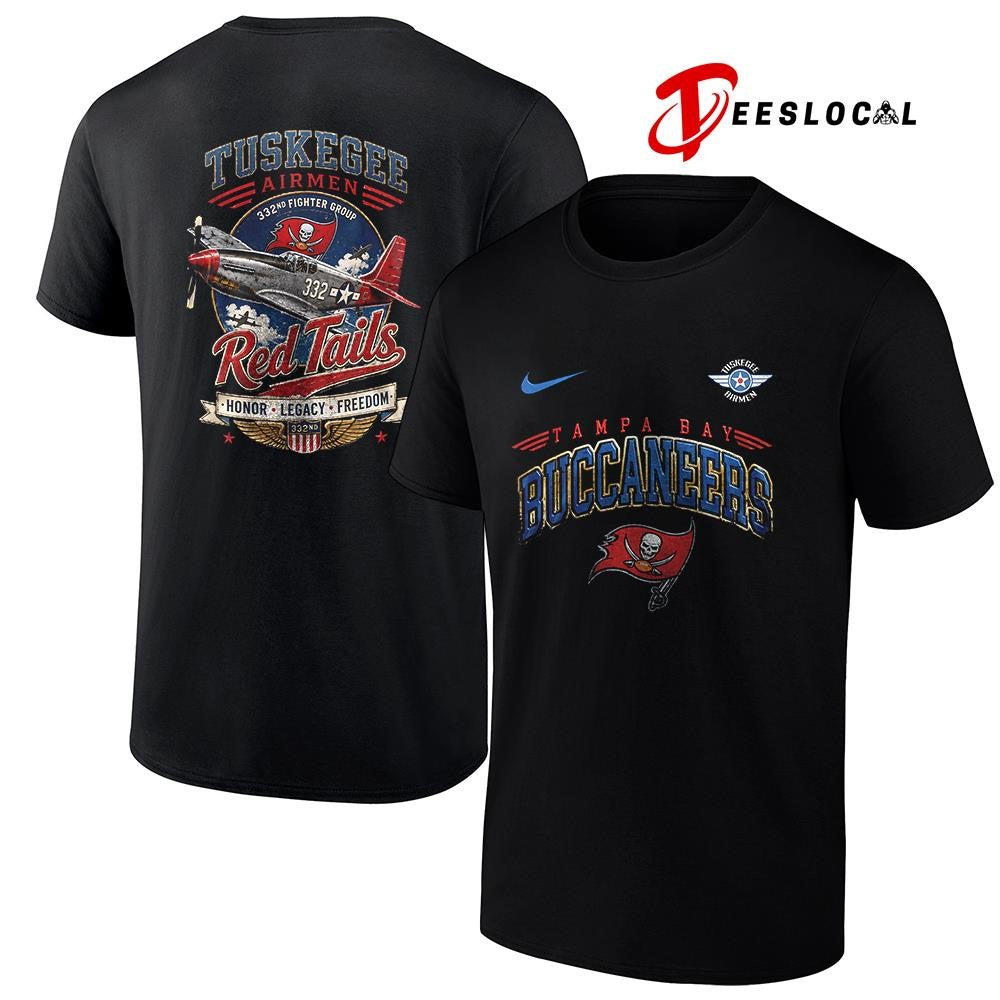 Tampa Bay Buccaneers Tuskegee Airmen Red Tails honor legacy freedom shirt Unisex T-shirt, Sweatshirt, Hoodie, Long Sleeve Tee - T-Shirt, Sweatshirt, Hoodie