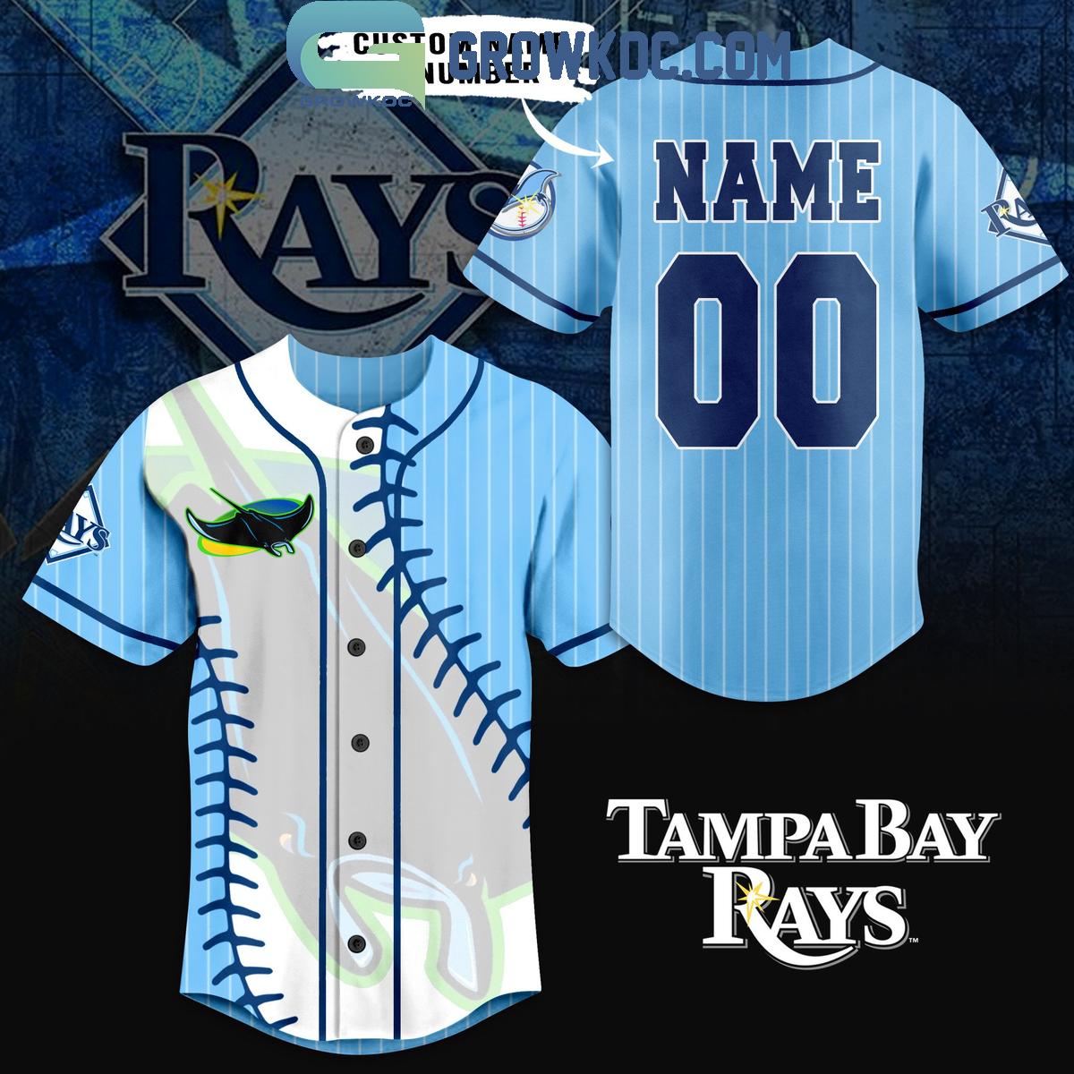 Tampa Bay Rays Baseball Fan Love Personalized Baseball Jersey Unisex T-shirt, Sweatshirt, Hoodie, Long Sleeve Tee - T-Shirt, Sweatshirt, Hoodie