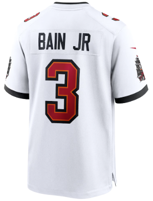 TB.Buccaneers #3 Rueben Bain Jr. White Game Jersey football jersey product view 1