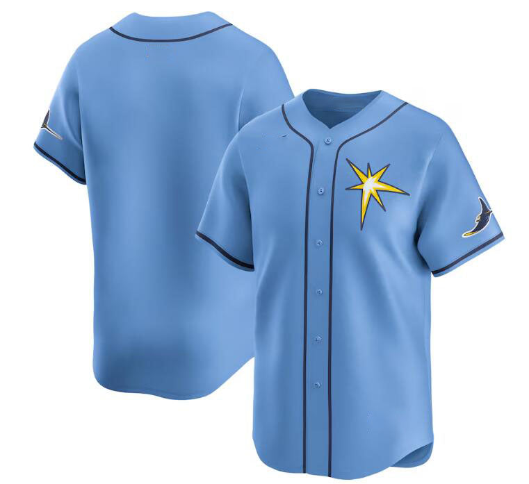 Tampa Bay Rays Blank Light Blue Alternate Limited Stitched Baseball Jersey baseball jersey product view 1
