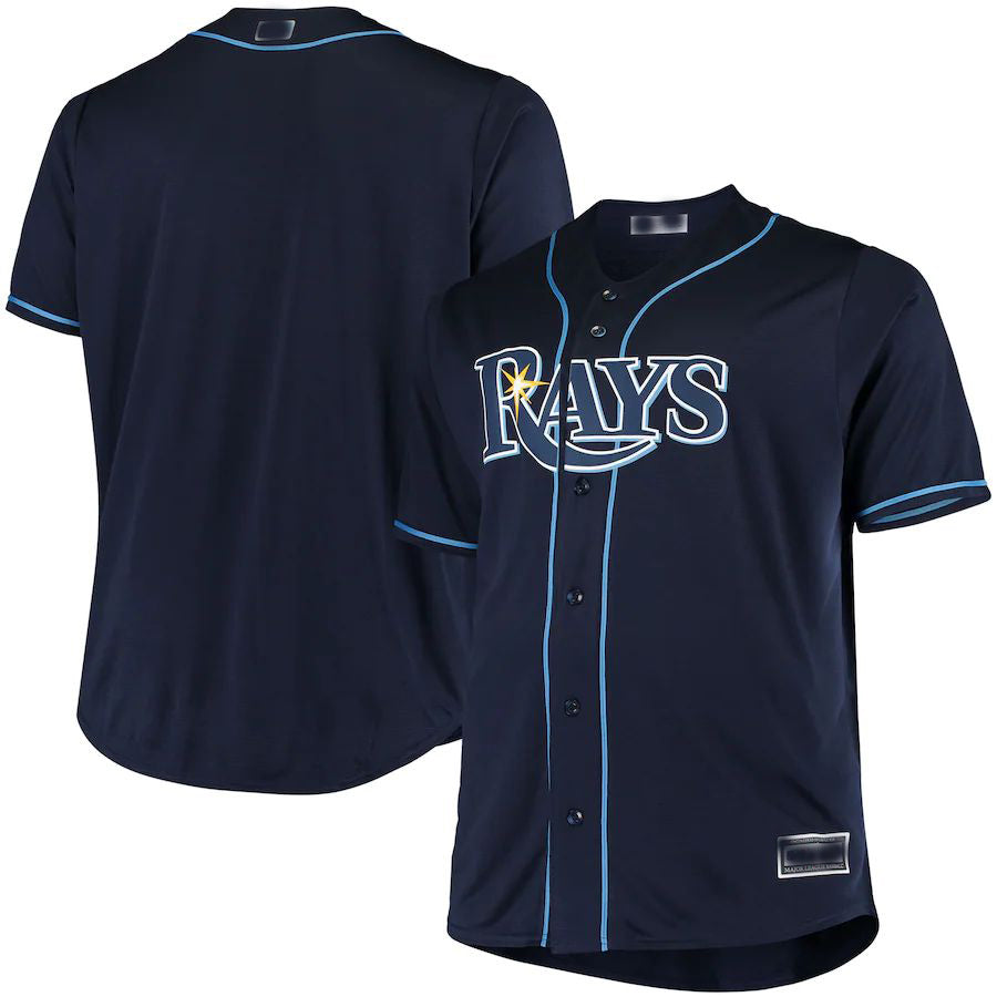 Tampa Bay Rays Navy Big & Tall Replica Alternate Team Jersey Baseball Jerseys baseball jersey product view 1