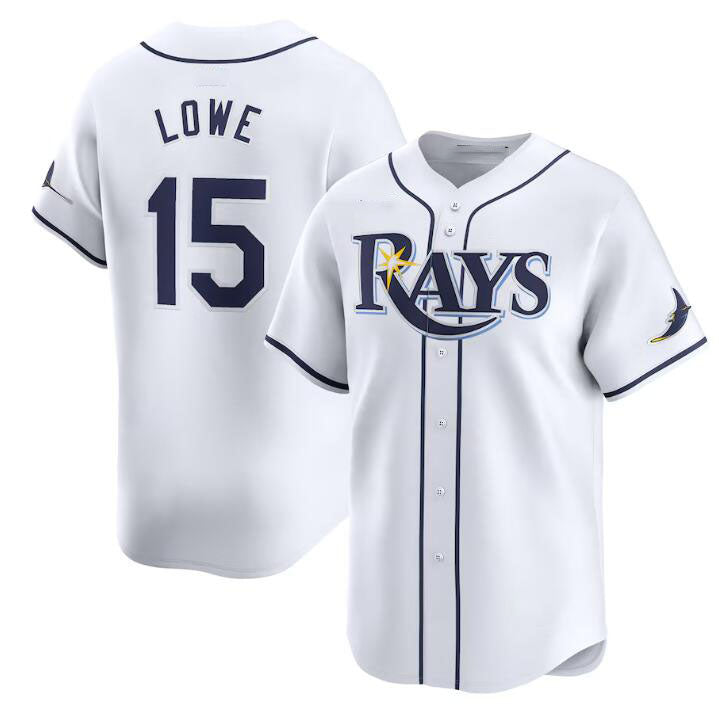 Tampa Bay Rays #15 Josh Lowe White Home Limited Stitched Baseball Jersey baseball jersey product view 1