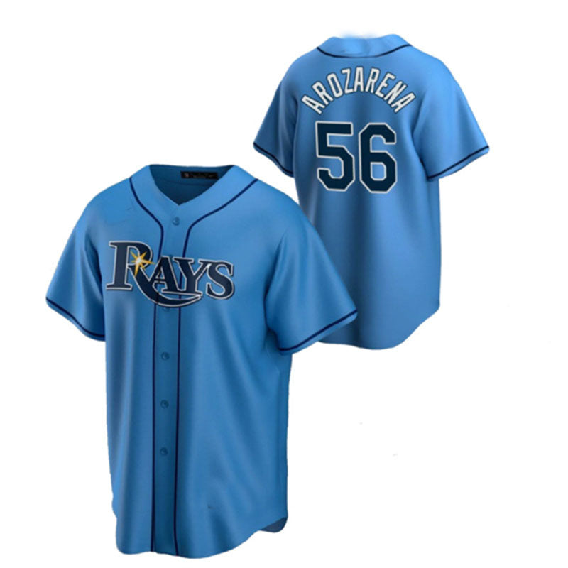 Tampa Bay Rays #56 Randy Arozarena Blue Cool Base Stitched Baseball Jerseys baseball jersey product view 1
