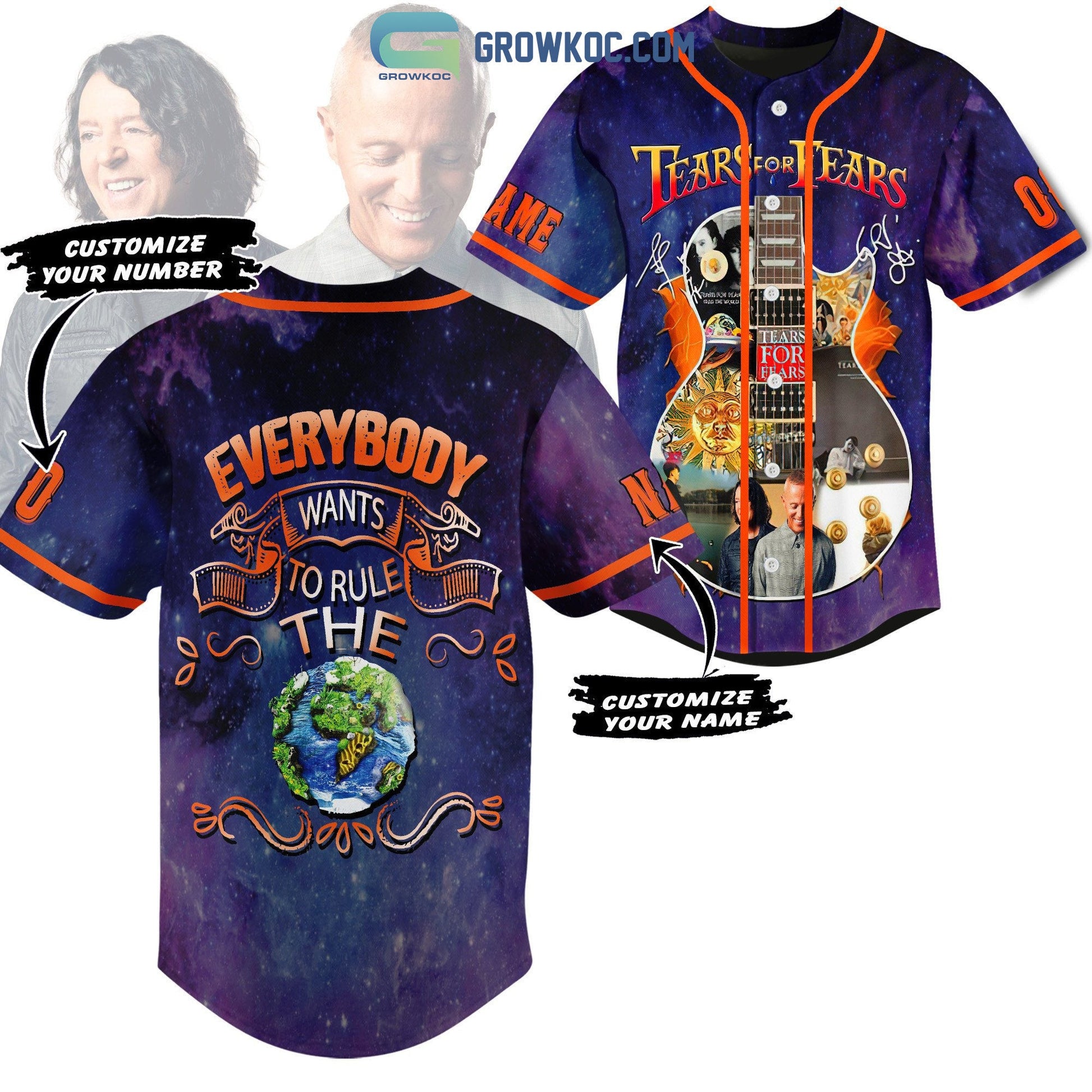 Tears For Fears Everybody Wants To Rule The World Personalized Baseball Jersey Unisex T-shirt, Sweatshirt, Hoodie, Long Sleeve Tee - T-Shirt, Sweatshirt, Hoodie