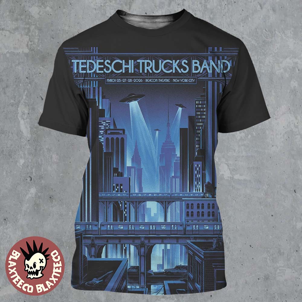Tedeschi Trucks Band New York 2026 Week 3 Poster At Beacon Theatre On March 25 27 And 28 2026 All Over Print Shirt - T-Shirt, Sweatshirt, Hoodie