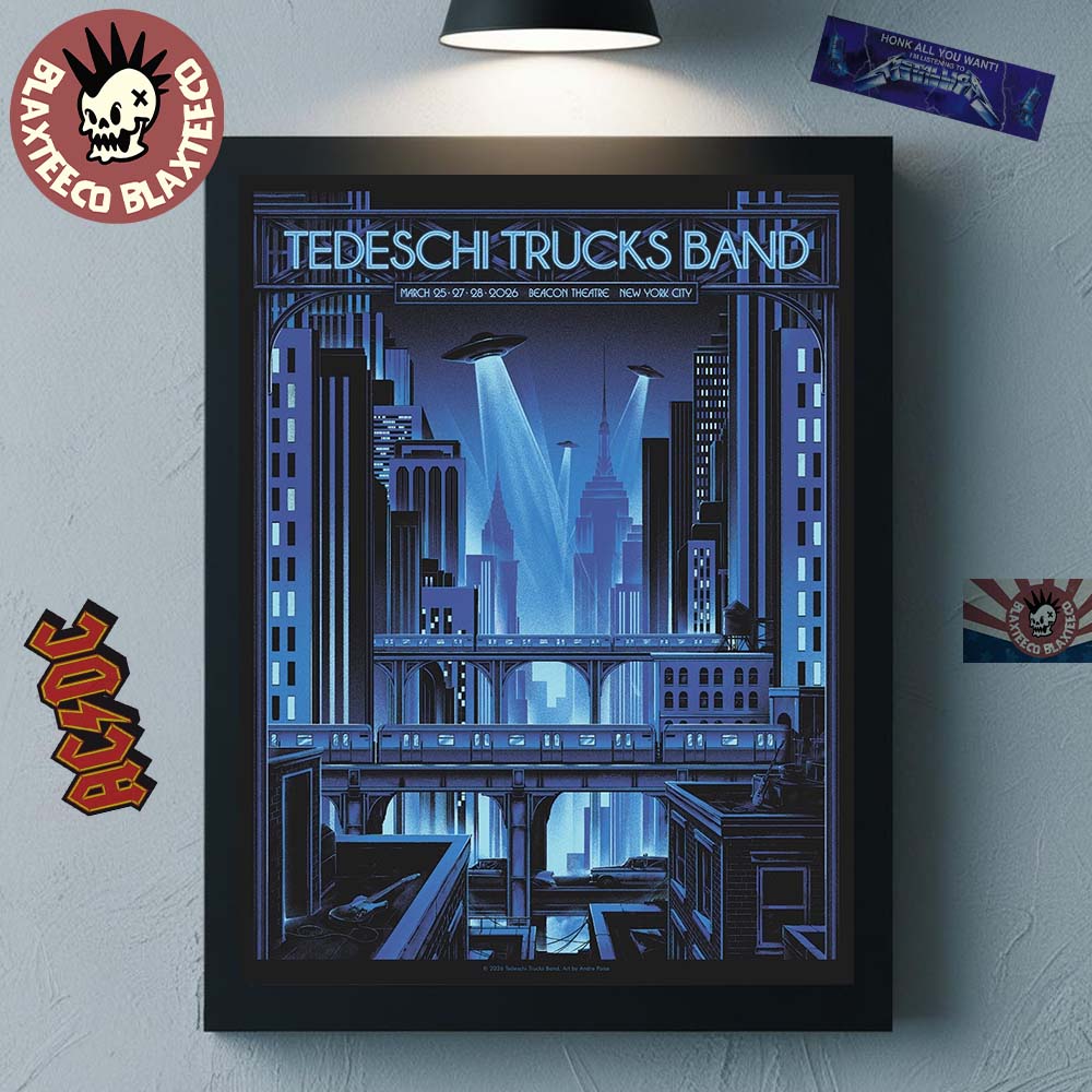 Tedeschi Trucks Band New York 2026 Week 3 Poster At Beacon Theatre On March 25 27 And 28 2026 Home Decor Poster Canvas - T-Shirt, Sweatshirt, Hoodie