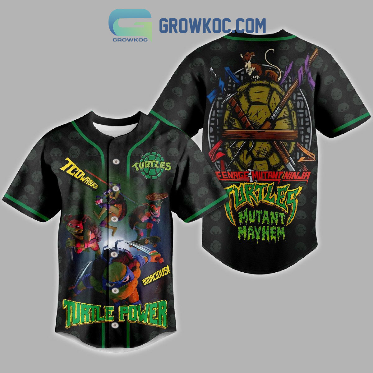 Teenage Mutan Ninja Turtles Power Baseball Jersey Unisex T-shirt, Sweatshirt, Hoodie, Long Sleeve Tee - T-Shirt, Sweatshirt, Hoodie