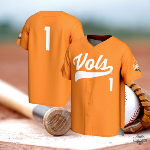 Tennessee Vols Baseball Jersey Shirt 2024 Tennessee Volunteers Ut College World Series Champions Commemorative Number 1 Orange Jersey - T-Shirt, Sweatshirt, Hoodie