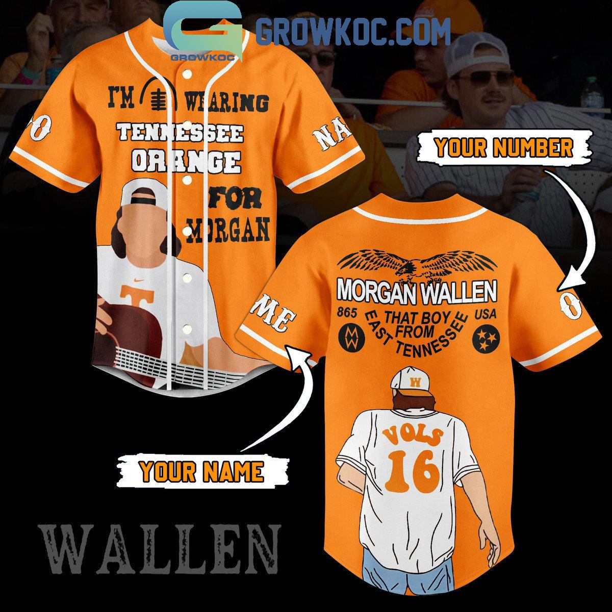 Tennessee Volunteers Morgan Wallen From East Tennessee Personalized Baseball Jersey Unisex T-shirt, Sweatshirt, Hoodie, Long Sleeve Tee - T-Shirt, Sweatshirt, Hoodie