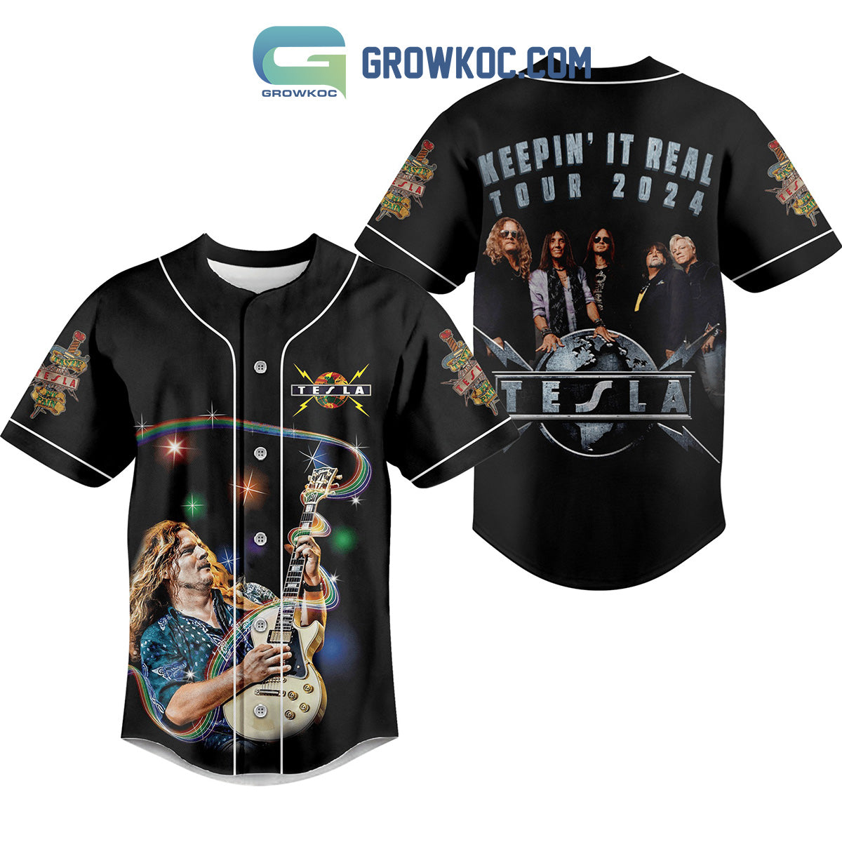 Tesla Band Keeping It Real 2024 Baseball Jersey Unisex T-shirt, Sweatshirt, Hoodie, Long Sleeve Tee - T-Shirt, Sweatshirt, Hoodie