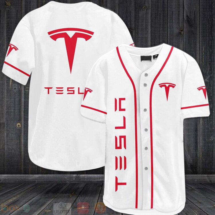 FASHION Tesla Motors Baseball Jerseys Botton Shirt Unisex T-shirt, Sweatshirt, Hoodie, Long Sleeve Tee - T-Shirt, Sweatshirt, Hoodie