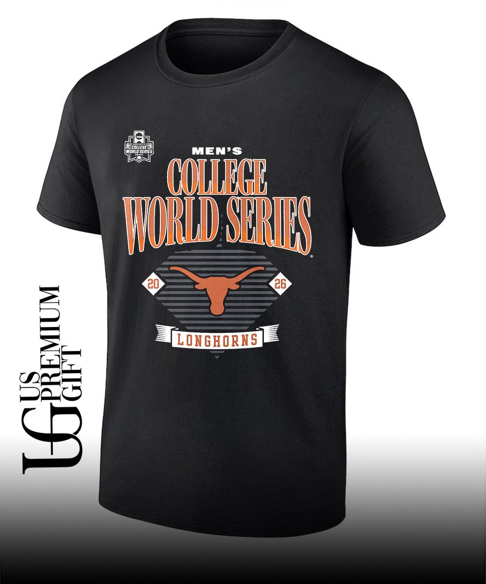 Texas Longhorns 2026 NCAA Baseball Mens College World Series T-shirt Unisex T-shirt, Sweatshirt, Hoodie, Long Sleeve Tee - T-Shirt, Sweatshirt, Hoodie