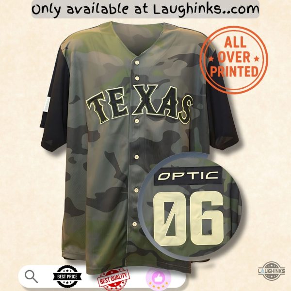 Texas Rangers Optic Gaming Camo Baseball Jersey Shirt Giveaway 5 September 2025 Unisex T-shirt, Sweatshirt, Hoodie, Long Sleeve Tee - T-Shirt, Sweatshirt, Hoodie