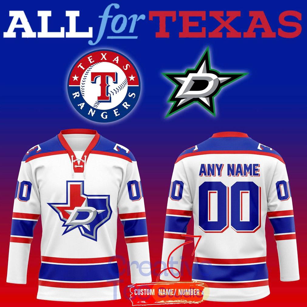 Texas Rangers x Dallas Stars Night 2026 Hockey Jersey Unisex T-shirt, Sweatshirt, Hoodie, Long Sleeve Tee - T-Shirt, Sweatshirt, Hoodie