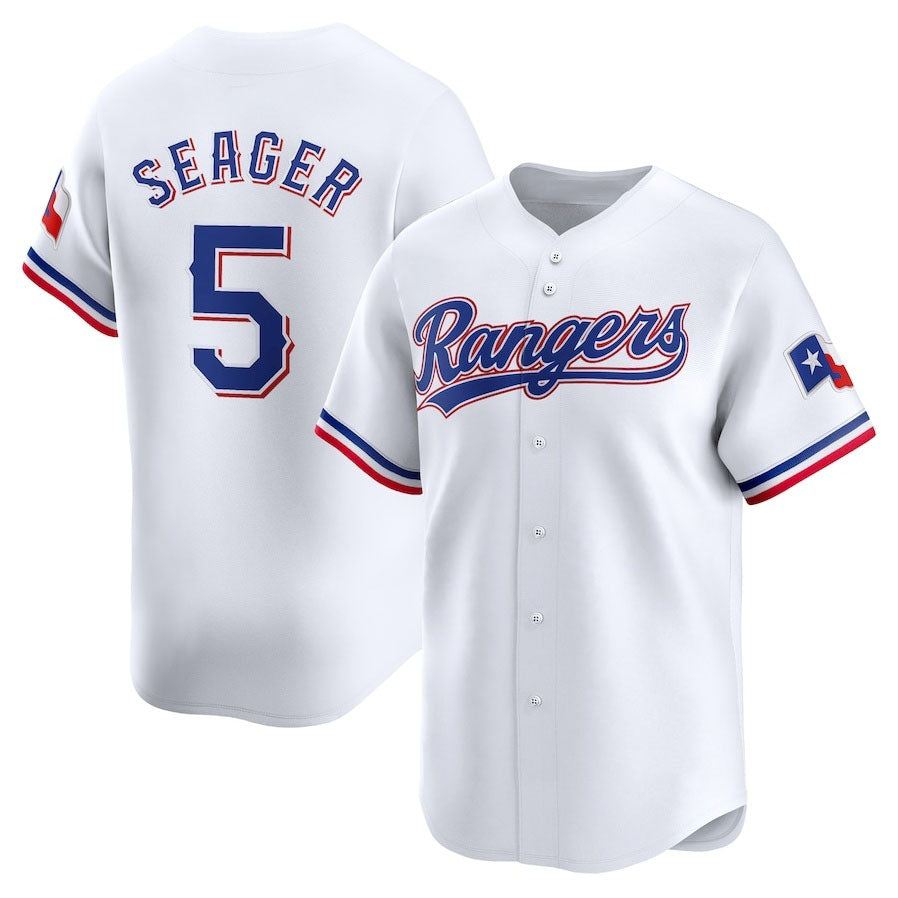 Texas Rangers #5 Corey Seager Home Limited Jersey - White Stitched Baseball Jersey baseball jersey product view 1
