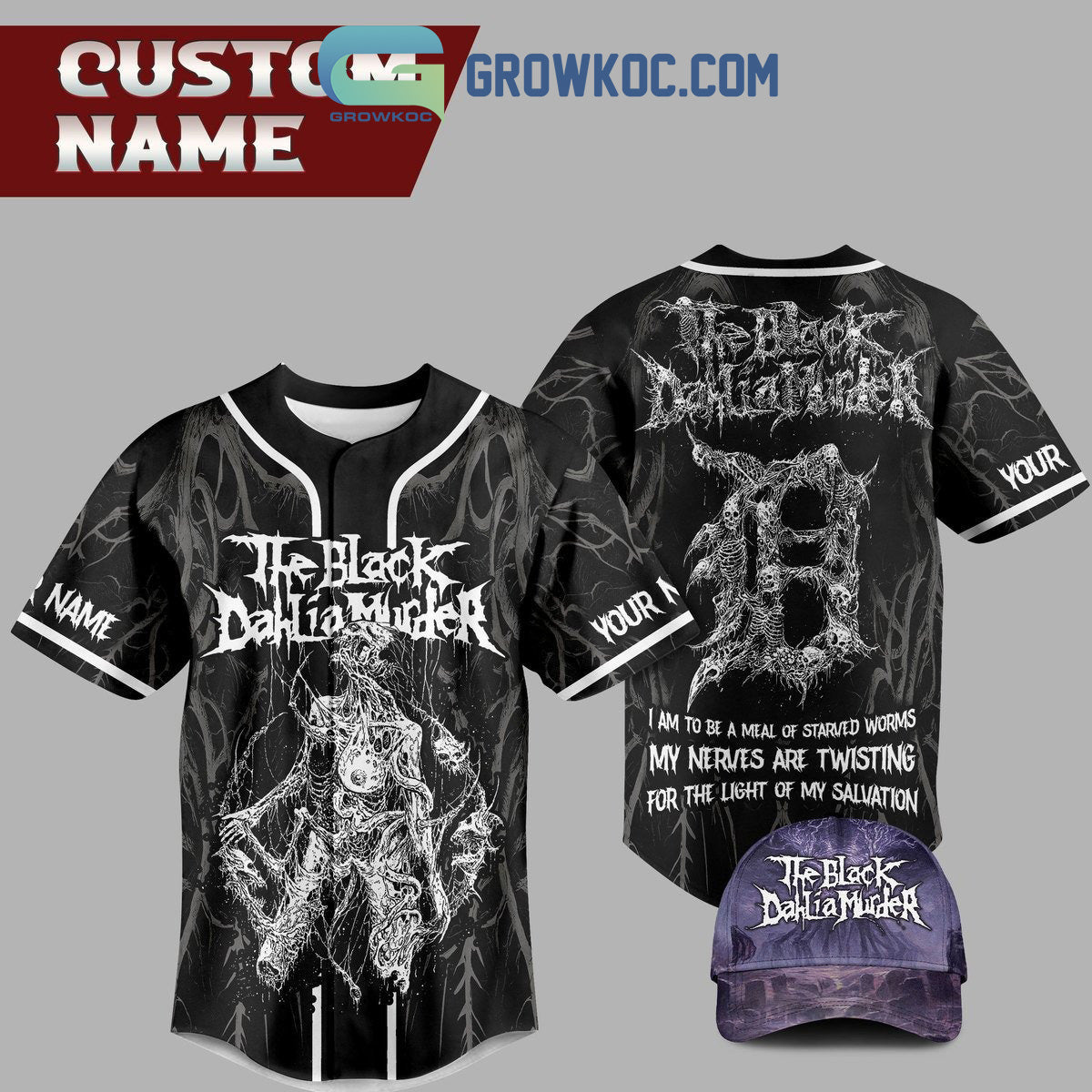 The Black Dahlia Murder Personalized Baseball Jersey Unisex T-shirt, Sweatshirt, Hoodie, Long Sleeve Tee - T-Shirt, Sweatshirt, Hoodie