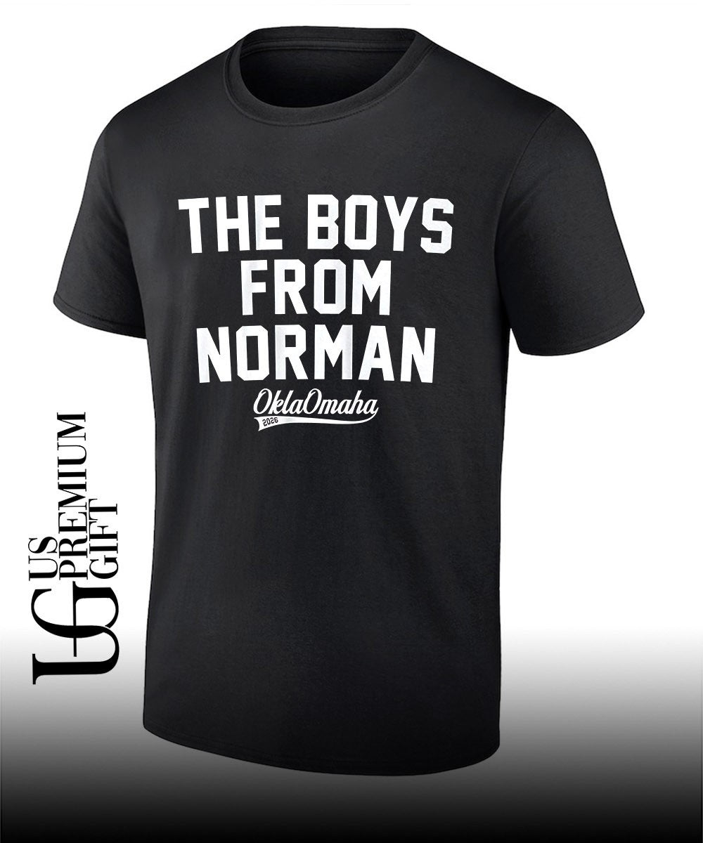 The Boys from Norman Oklahoma Sooners baseball 2026 shirt Unisex T-shirt, Sweatshirt, Hoodie, Long Sleeve Tee - T-Shirt, Sweatshirt, Hoodie