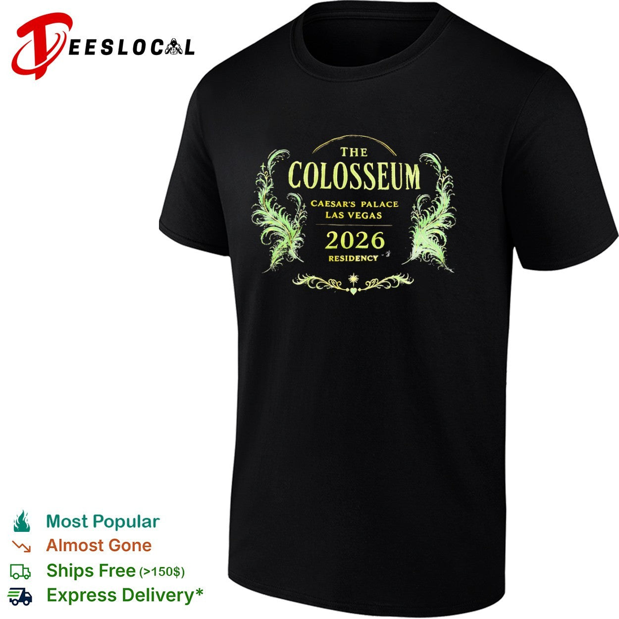The Colosseum Caesars Palace Las Vegas 2026 Residency concert tour fan souvenir shirt Unisex T-shirt, Sweatshirt, Hoodie, Long Sleeve Tee - T-Shirt, Sweatshirt, Hoodie