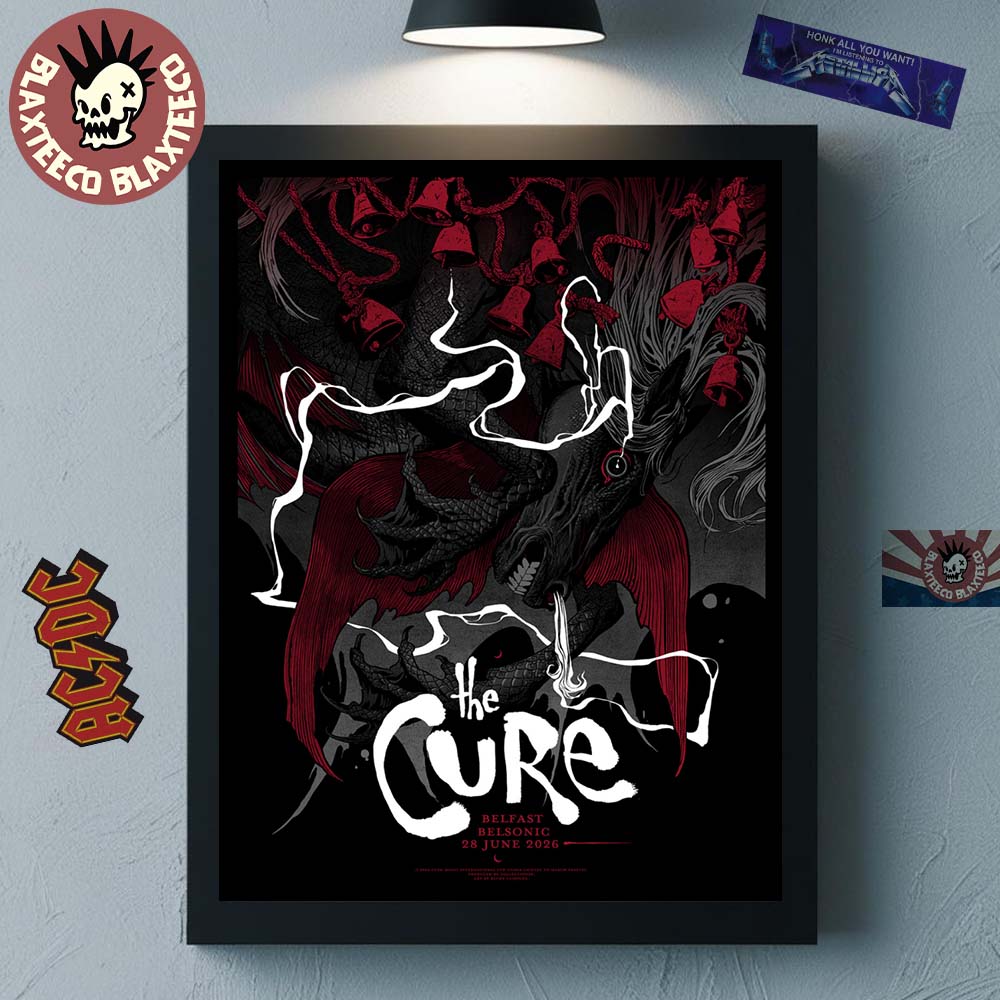 The Cure Belfast UK 2026 Event Poster At Belsonic On 28 June 2026 Home Decor Poster Canvas - T-Shirt, Sweatshirt, Hoodie