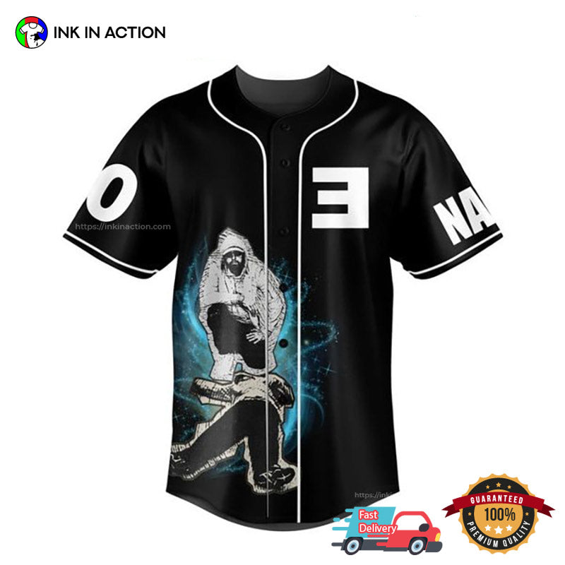 The Death Of Slim Shady The Killer Eminem Personalized Baseball Jersey Unisex T-shirt, Sweatshirt, Hoodie, Long Sleeve Tee - T-Shirt, Sweatshirt, Hoodie