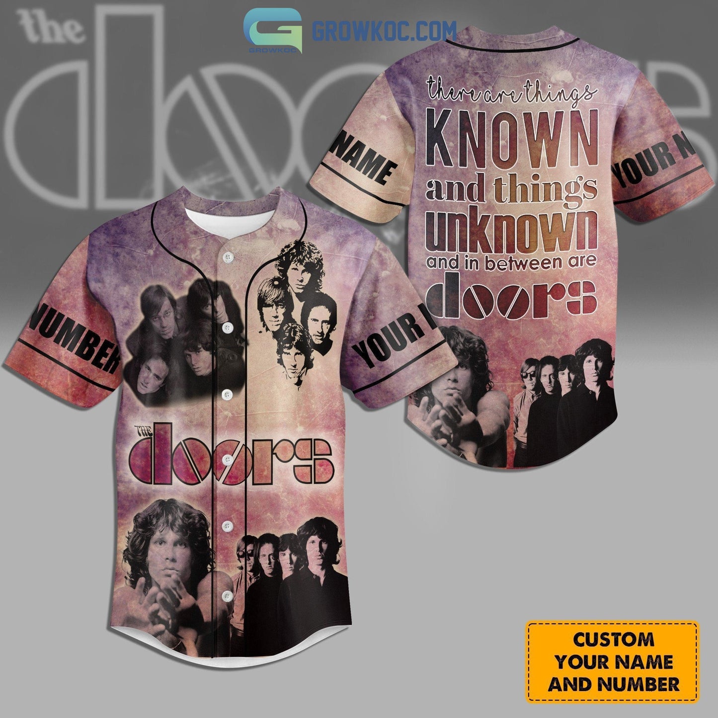 The Doors There Are Things Known And Things Unknow And In Between Are Doors Personalized Baseball Jersey - T-Shirt, Sweatshirt, Hoodie