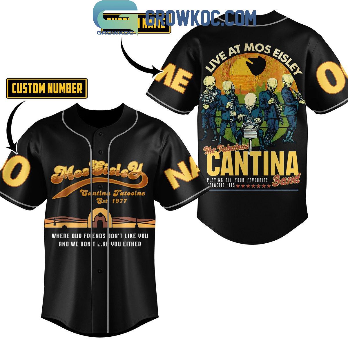 The Fabulous Cantina Band Live At Mos Eisley Personalized Baseball Jersey Unisex T-shirt, Sweatshirt, Hoodie, Long Sleeve Tee - T-Shirt, Sweatshirt, Hoodie