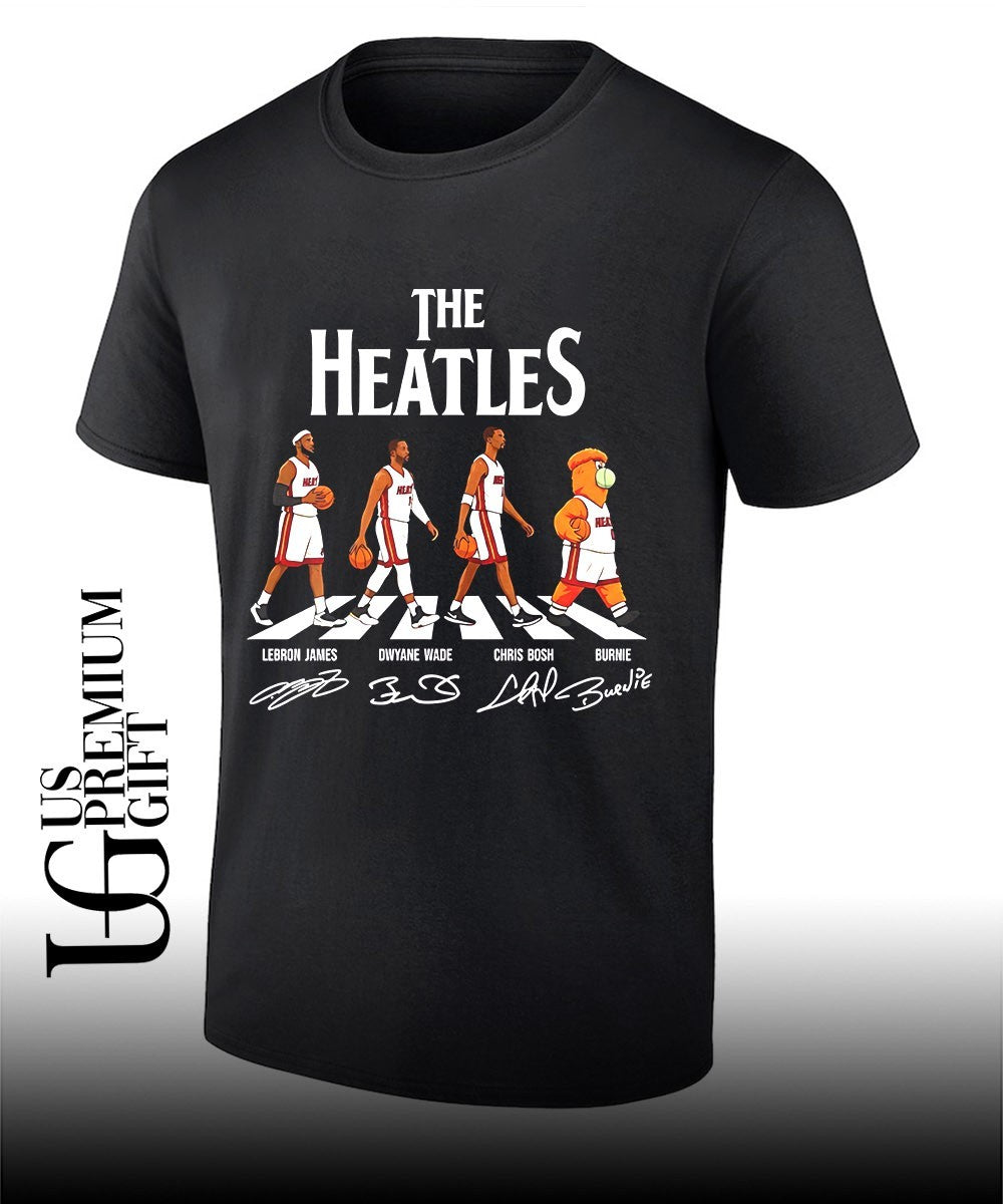The Heatles Miami Heat basketball abbey road signature shirt Unisex T-shirt, Sweatshirt, Hoodie, Long Sleeve Tee - T-Shirt, Sweatshirt, Hoodie