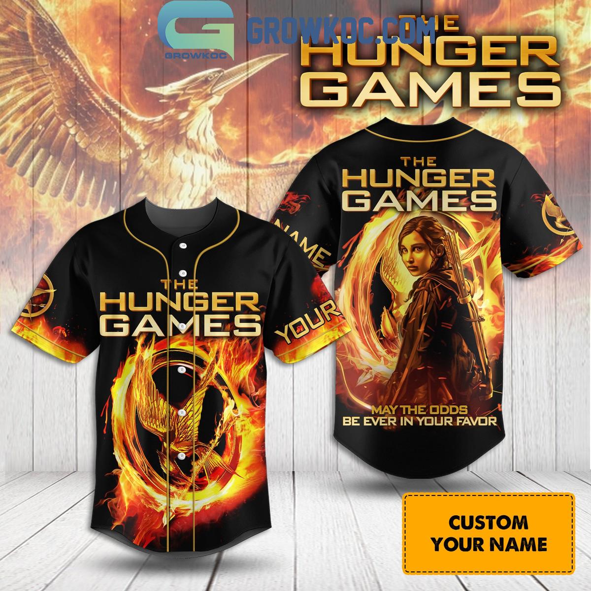 The Hunger Games May The Odds Be Ever In Your Favor Personalized Baseball Jersey Unisex T-shirt, Sweatshirt, Hoodie, Long Sleeve Tee - T-Shirt, Sweatshirt, Hoodie