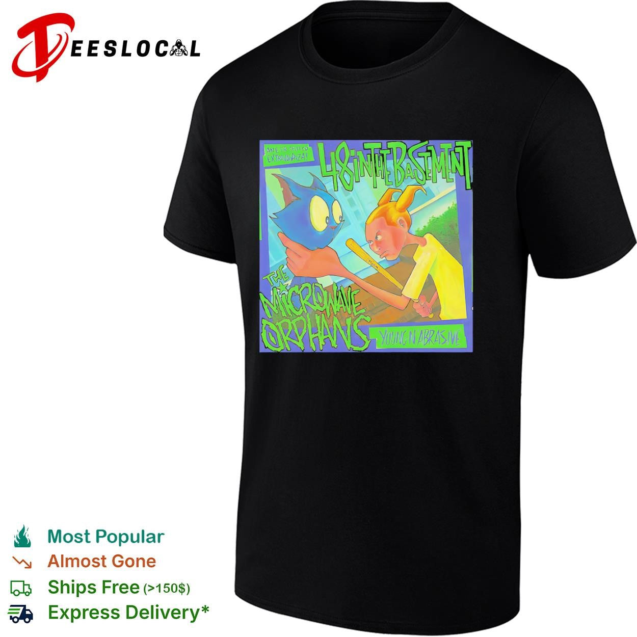 The Microwave Orphans Young n Abrasive 48 in the Basement shirt Unisex T-shirt, Sweatshirt, Hoodie, Long Sleeve Tee - T-Shirt, Sweatshirt, Hoodie
