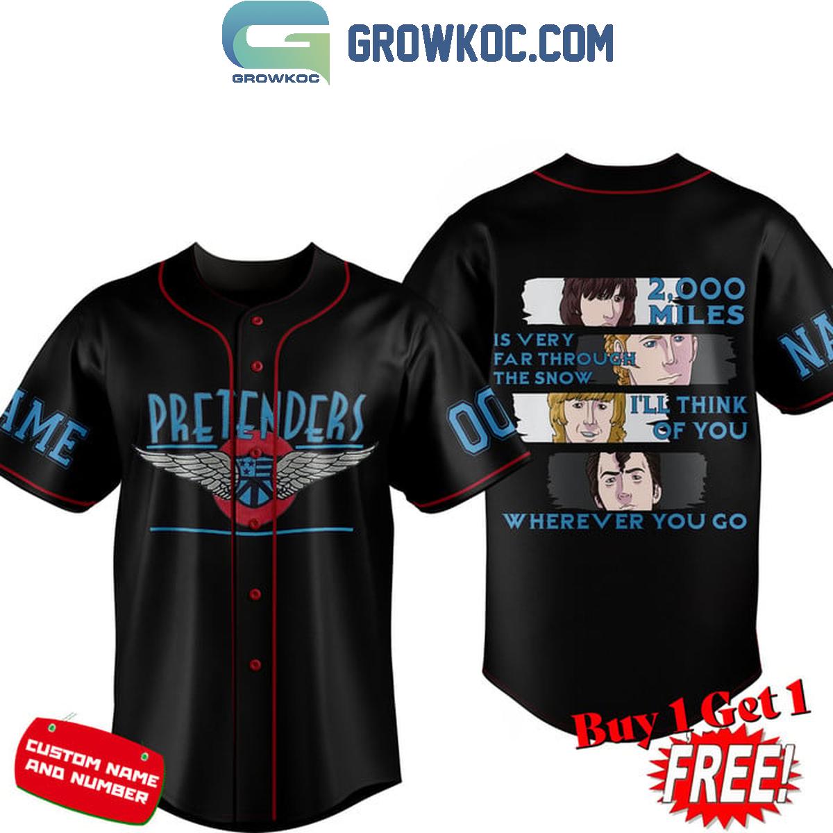 The Pretenders Ill Think Of You Black Design Personalized Baseball Jersey Unisex T-shirt, Sweatshirt, Hoodie, Long Sleeve Tee - T-Shirt, Sweatshirt, Hoodie