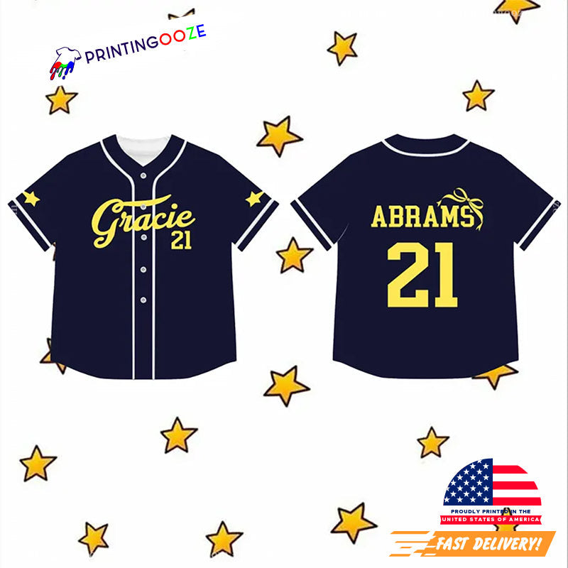 The Secret Of Us Gracie Abrams Concert Tour Baseball Jersey Unisex T-shirt, Sweatshirt, Hoodie, Long Sleeve Tee - T-Shirt, Sweatshirt, Hoodie