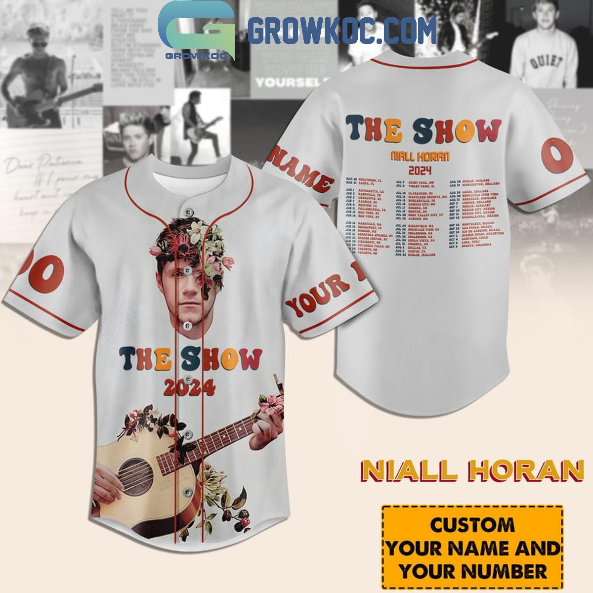 The Show Niall Horan 2024 Lovers Personalized Baseball Jersey Unisex T-shirt, Sweatshirt, Hoodie, Long Sleeve Tee - T-Shirt, Sweatshirt, Hoodie