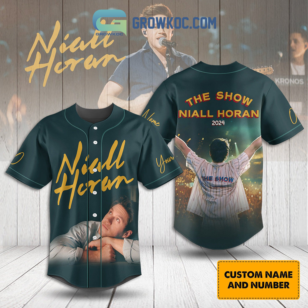 The Show Tour 2024 Niall Horan Fan Green Version Personalized Baseball Jersey Unisex T-shirt, Sweatshirt, Hoodie, Long Sleeve Tee - T-Shirt, Sweatshirt, Hoodie