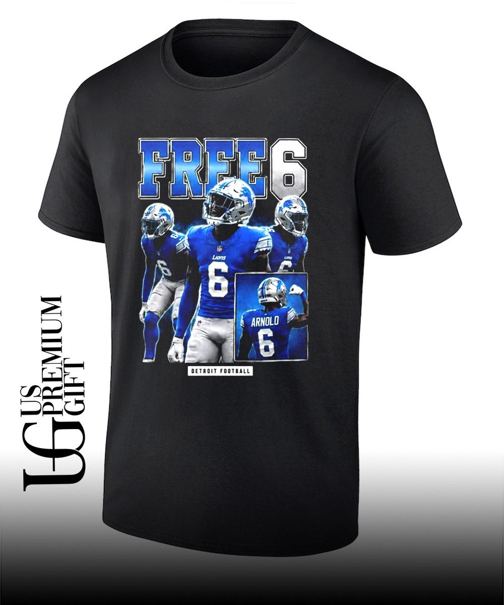 The St Brown Brothers Terrion Arnold Free 6 Detroit Football shirt Unisex T-shirt, Sweatshirt, Hoodie, Long Sleeve Tee - T-Shirt, Sweatshirt, Hoodie
