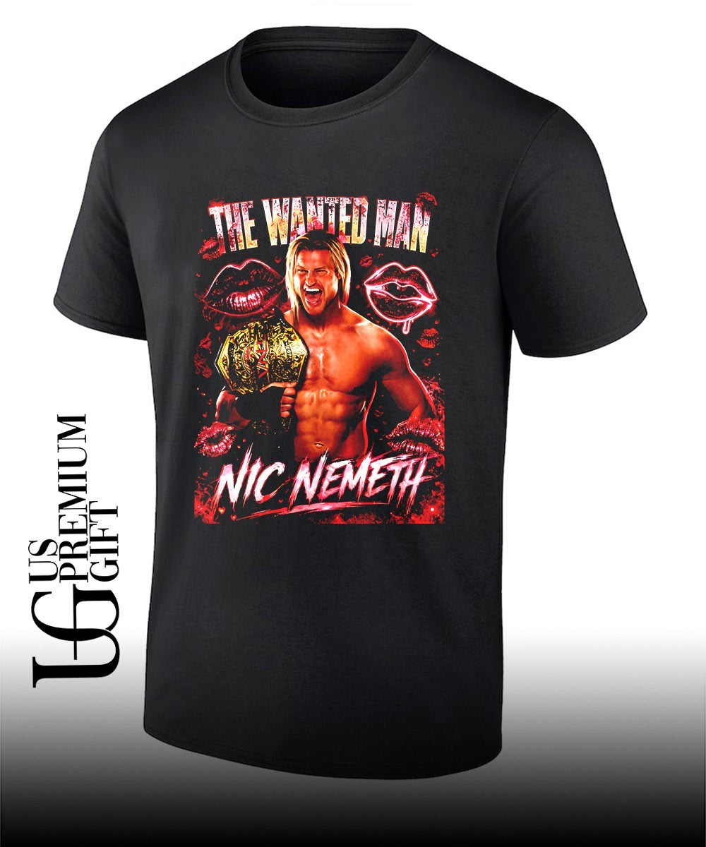The Wanted Man Nic Nemeth Pro Wrestling shirt Unisex T-shirt, Sweatshirt, Hoodie, Long Sleeve Tee - T-Shirt, Sweatshirt, Hoodie