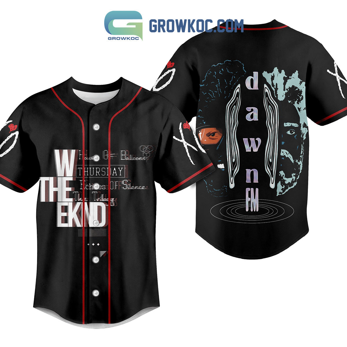 The Weeknd Dawn FM House Of The Balloons Baseball Jersey Unisex T-shirt, Sweatshirt, Hoodie, Long Sleeve Tee - T-Shirt, Sweatshirt, Hoodie