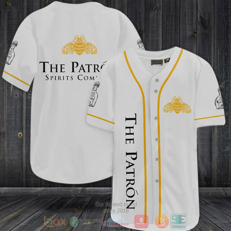 The Patron Spirits Company white Baseball shirt Unisex T-shirt, Sweatshirt, Hoodie, Long Sleeve Tee - T-Shirt, Sweatshirt, Hoodie