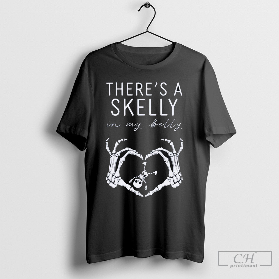 Theres Skelly My Belly Heart Hands Skeleton T-Shirts, Hoodie, Sweatshirt - T-Shirt, Sweatshirt, Hoodie
