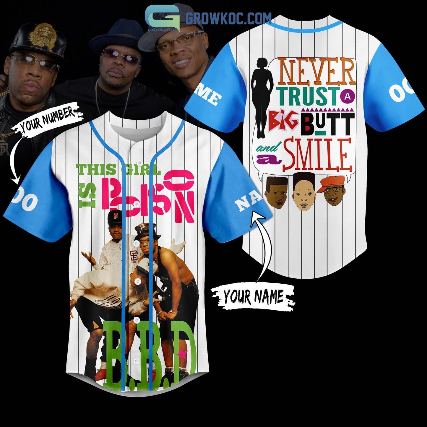 This Girl Is Poison BBD Never Trust A Big But And A Smile Personalized Baseball Jersey Unisex T-shirt, Sweatshirt, Hoodie, Long Sleeve Tee - T-Shirt, Sweatshirt, Hoodie